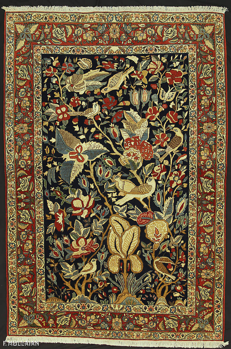 Antique Persian Qum Part Silk “SHAKERI” Rug n°:48698472